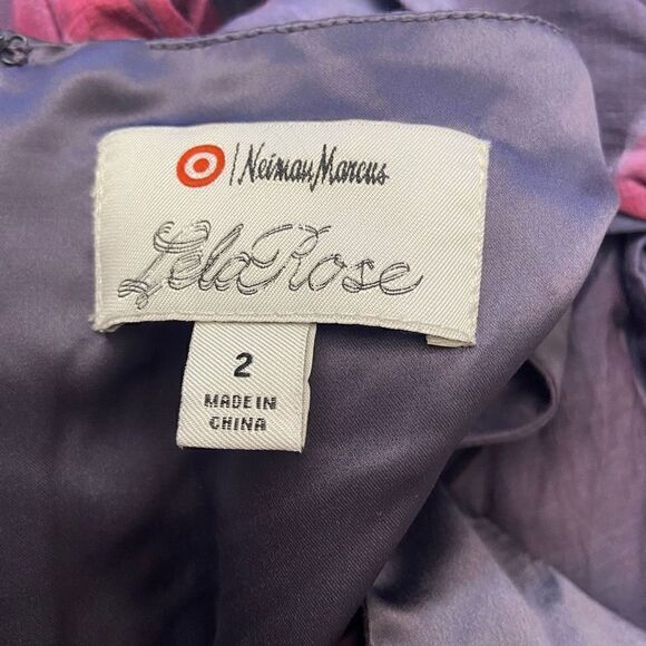 Lela Rose Neiman Marcus x Target Purple Fit & Flare Abstract Watercolor Dress 2 - Picture 4 of 6